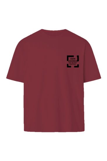 Tişört Tasarla 24/1 Kumaş - Bordo resmi